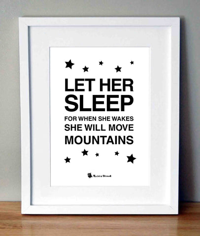 Plakat med citat - Let her sleep