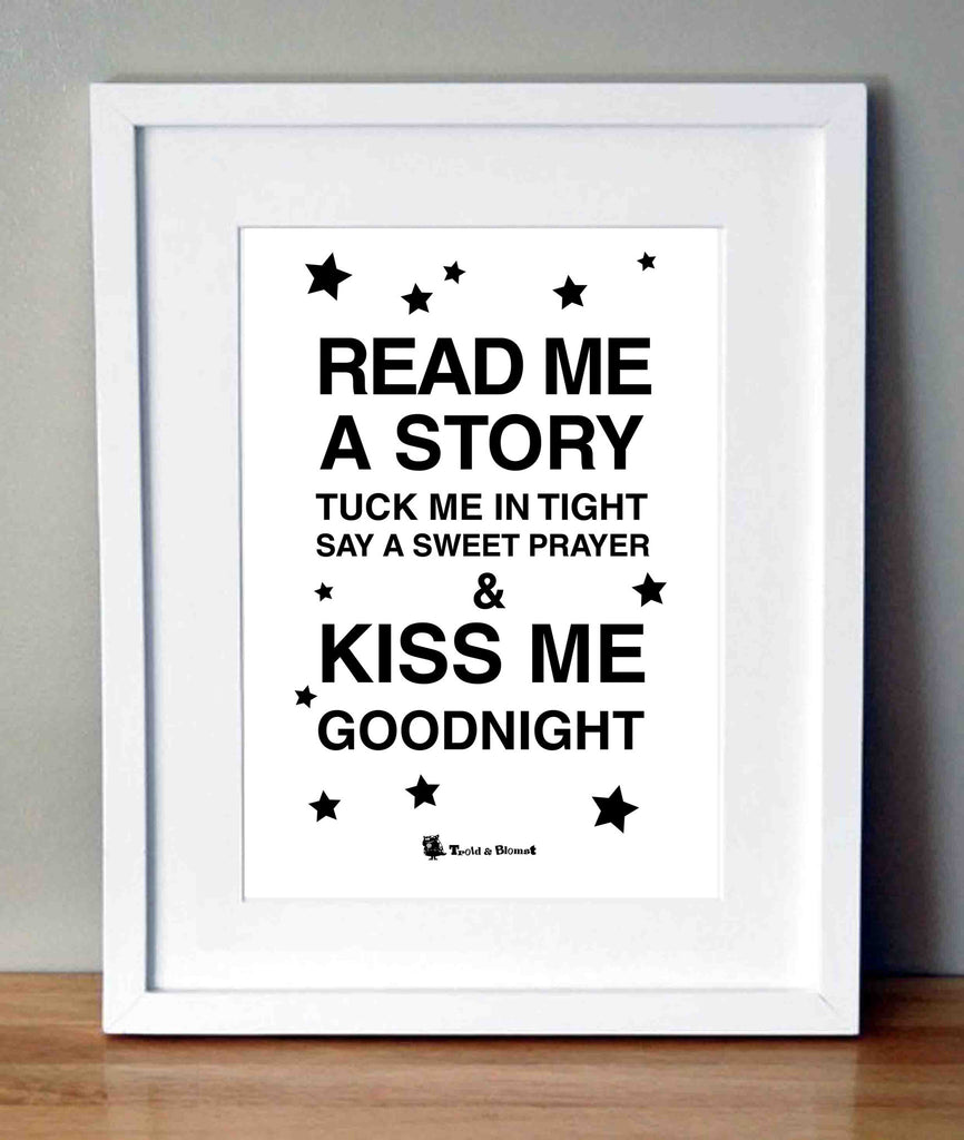 Plakat med citat - Read me a story