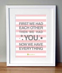 Plakat med citat - First we had each other