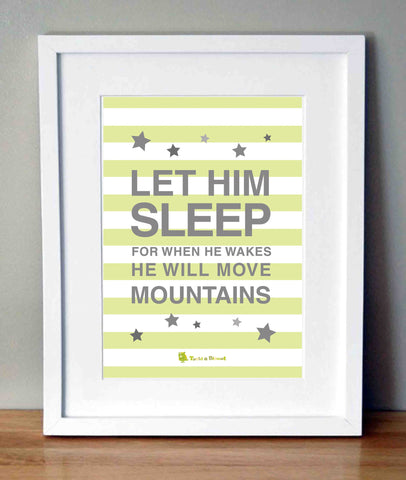 Plakat med citat - Let him sleep