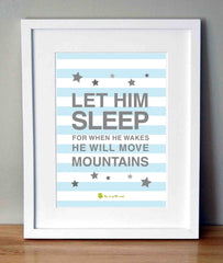 Plakat med citat - Let him sleep